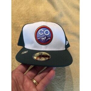 NEW Men's New Era White Colorado Rockies City Connect 59FIFTY Fitted Cap 7 1/2